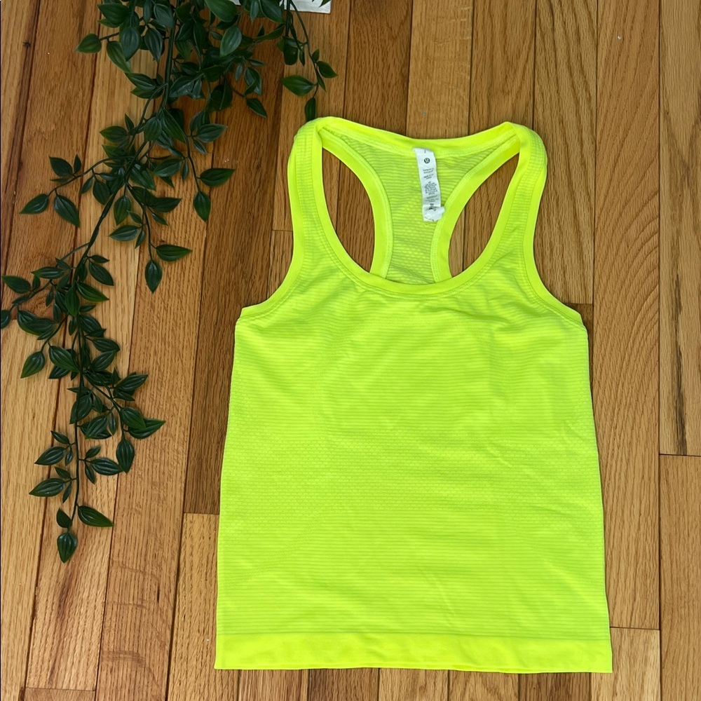 lululemon athletica Neon Yellow Tank Top